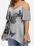 Loosen V Neck T-shirt