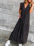 Loosen Boho V Neck Casual Dress