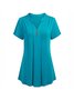 V Neck Plain Casual T-shirt