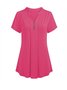 V Neck Plain Casual T-shirt