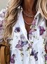 Loosen Floral Casual Long Sleeve Top