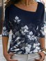 Casual Loosen Floral Long Sleeve Top