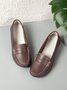 Cowhide Leather Flats
