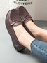 Cowhide Leather Flats