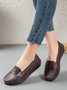 Cowhide Leather Flats