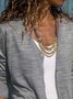 Casual Cotton Blends Plain Loosen Cardigans