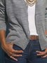 Casual Cotton Blends Plain Loosen Cardigans
