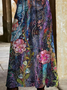 Loosen V Neck Casual Floral Fall Dress