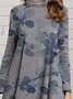 High Neck Plants Vintage Fall Dress