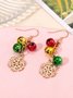 Christmas Snowflake Bell Diamond Earrings
