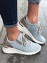 Wedge Heel Pu Leather Sneakers