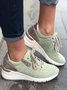 Wedge Heel Pu Leather Sneakers
