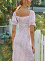 Sweet Floral Slim Fit Boho Dress