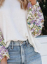 Floral Loosen Casual Long Sleeve Top