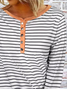 Regular Fit Cotton Striped Vintage Long Sleeve Top
