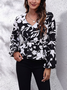 Floral Casual Loosen Long Sleeve Top