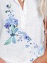Dragonfly Shirt Collar Vacation Shirt Sleeve T-shirt