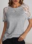 Casual Plain Regular Fit Crew Neck T-shirt