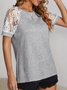 Casual Plain Regular Fit Crew Neck T-shirt