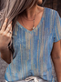 Ombre Basics V Neck Loosen T-shirt