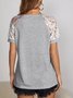 Casual Plain Regular Fit Crew Neck T-shirt