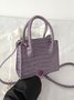 Pu Leather Zipper Women's Bags