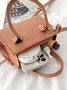 Pu Leather Zipper Women's Bags