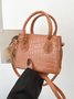 Pu Leather Zipper Women's Bags