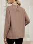 Plain Loosen Cotton Blends Casual Long Sleeve Top