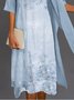 Regular Fit Crew Neck Elegant Polyester Fibre Floral Dress