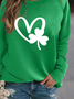 Crew Neck Cotton Blends Printed Sweatshirt & Hoodies