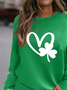 Crew Neck Cotton Blends Printed Sweatshirt & Hoodies
