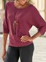 Plain Loosen Crew Neck Basics T-shirt