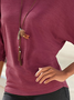 Plain Loosen Crew Neck Basics T-shirt