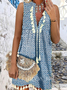 V Neck Floral Regular Fit Floral Dress