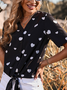 V Neck Vacation Heart T-shirt