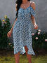 Vacation Spaghetti Floral Floral Dress