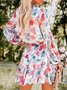 Floral Vacation Loosen Floral Dress