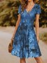 Floral Vacation Regular Fit Floral Dress
