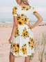 Floral Vacation Regular Fit Floral Dress