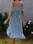 Vacation Spaghetti Floral Floral Dress
