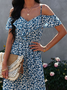 Vacation Spaghetti Floral Floral Dress