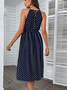 Crew Neck Vacation Geometric Summer Dress