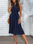 Crew Neck Vacation Geometric Summer Dress