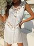 Plain Loosen V Neck Dress