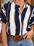 Striped Regular Fit Vacation T-shirt