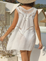 Plain Loosen V Neck Dress