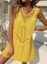 Plain Loosen V Neck Dress