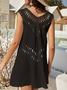 Plain Loosen V Neck Dress