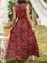 Boho Regular Fit Floral Floral Dress